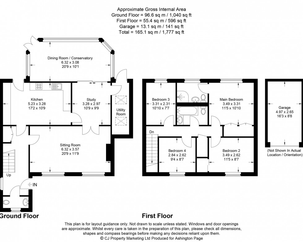 Floorplan for Stable Lane, Seer Green, HP9