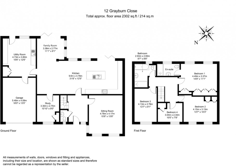 Floorplan for Grayburn Close, Chalfont St. Giles, HP8