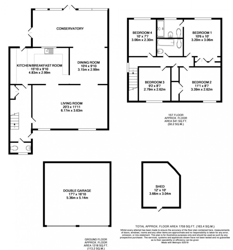 Floorplan for Coat Wicks, Seer Green, HP9