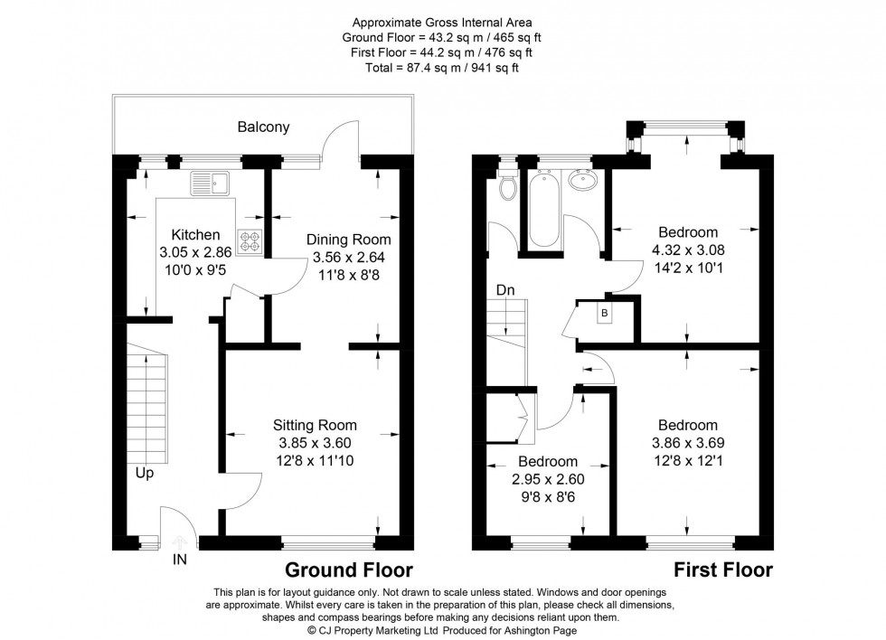 Floorplan for Grove Court, Beaconsfield, HP9