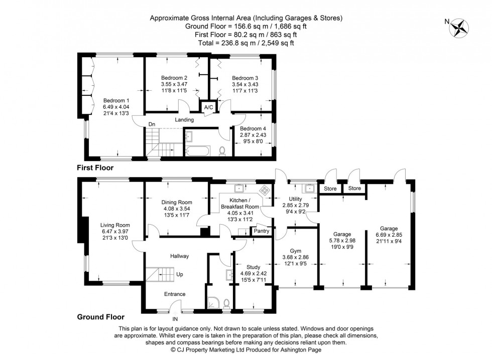 Floorplan for Howe Drive, Beaconsfield, HP9