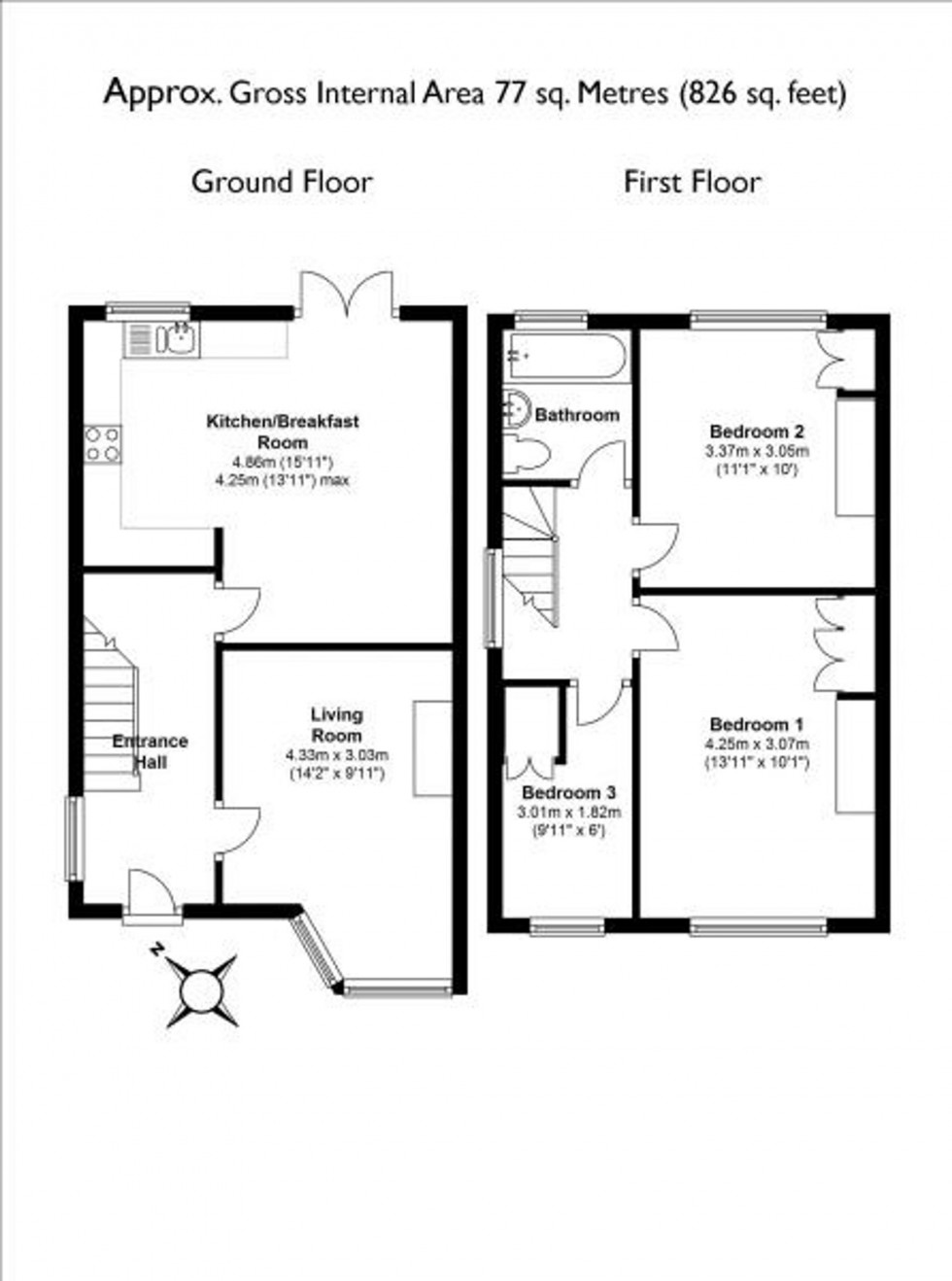 Floorplan for Horseshoe Crescent, Beaconsfield, HP9