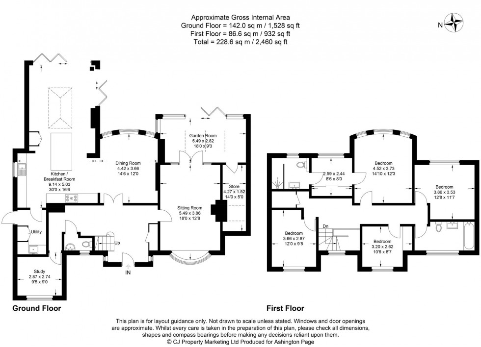 Floorplan for Crown Lane, Farnham Royal, SL2