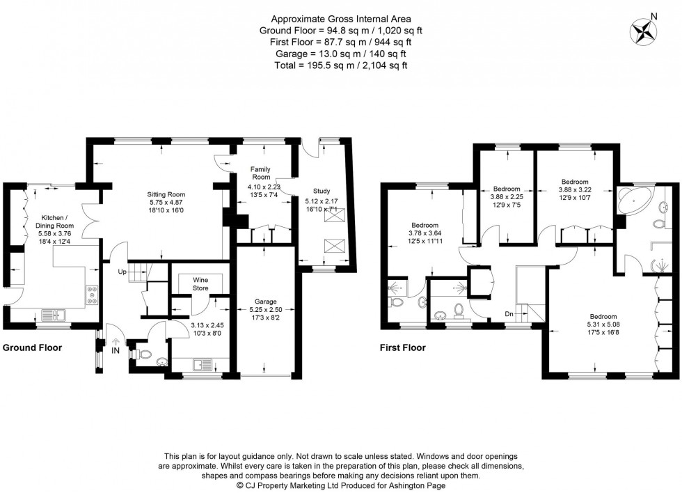 Floorplan for Manor Farm Way, Seer Green, HP9