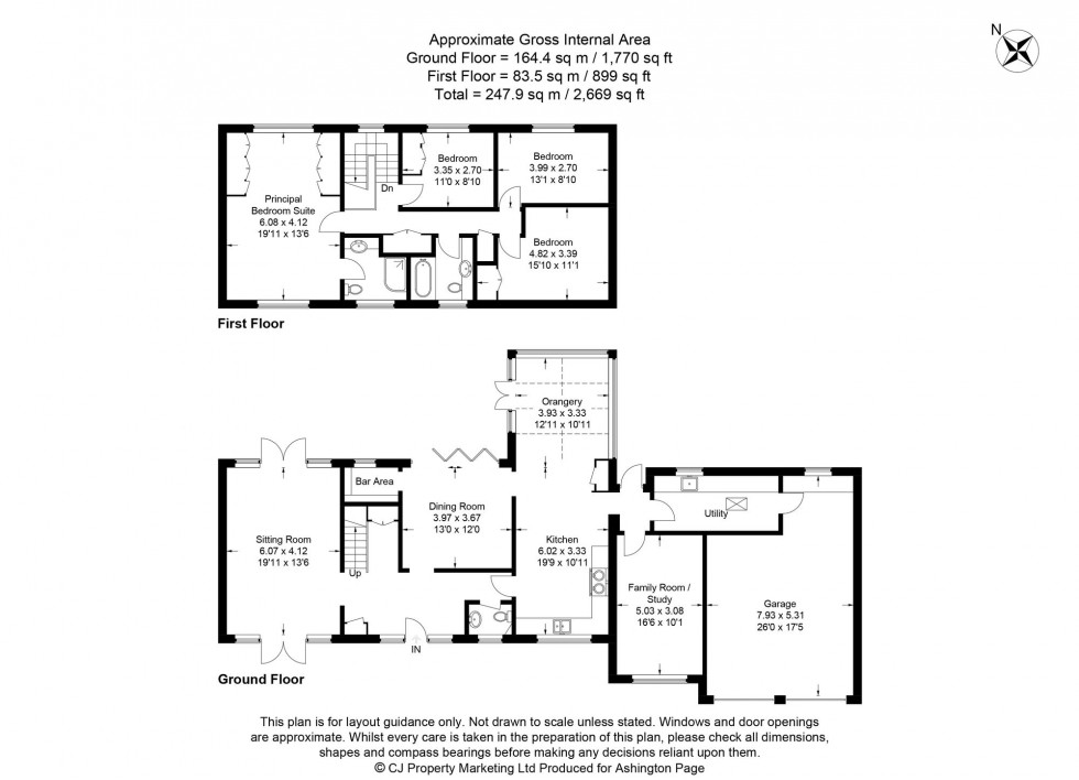 Floorplan for Long Wood Drive, Jordans, HP9