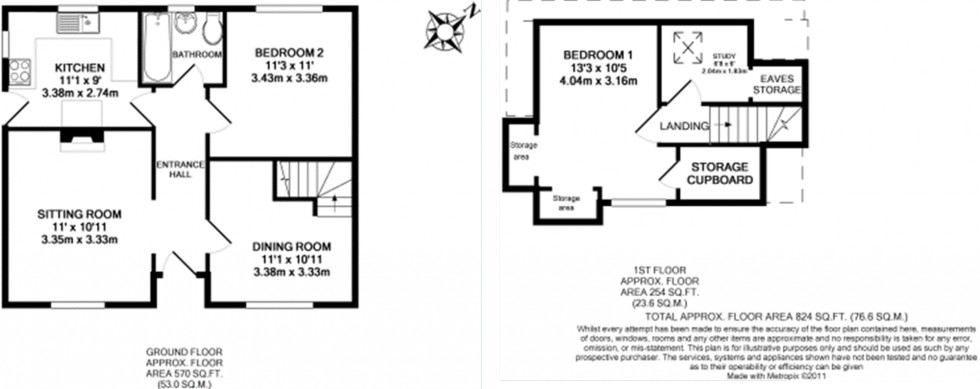 Floorplan for Howard Road, Seer Green, HP9