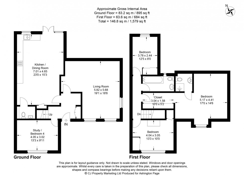 Floorplan for Horseshoe Crescent, Beaconsfield, HP9