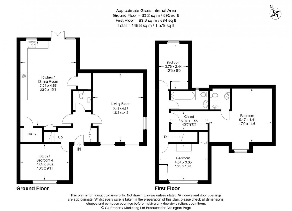 Floorplan for Horseshoe Crescent, Beaconsfield, HP9