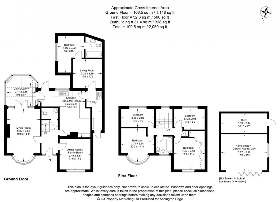 Floorplan for Horseshoe Crescent, Beaconsfield, HP9