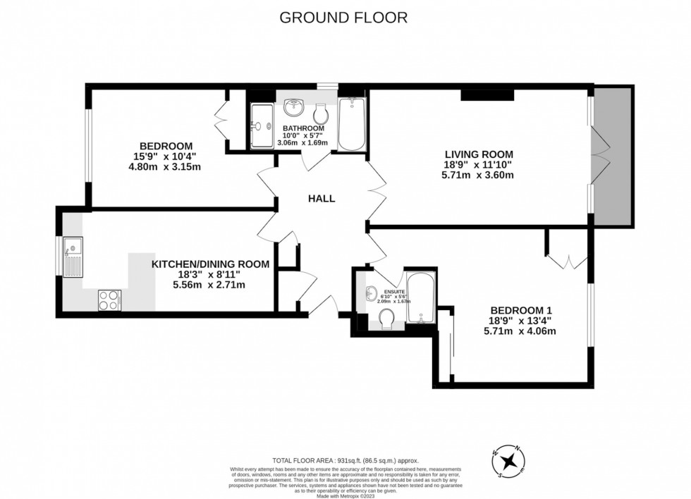 Floorplan for Penn Road, Draycott House, HP9