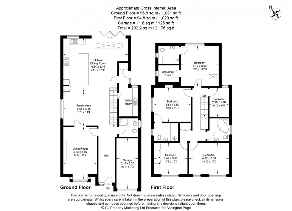 Floorplan for Howard Crescent, Seer Green, HP9