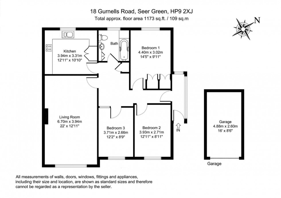 Floorplan for Gurnells Road, Seer Green, HP9