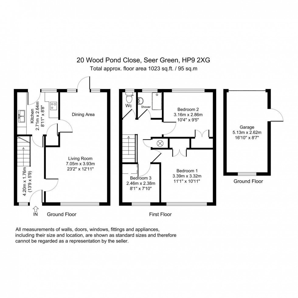 Floorplan for Wood Pond Close, Seer Green, HP9