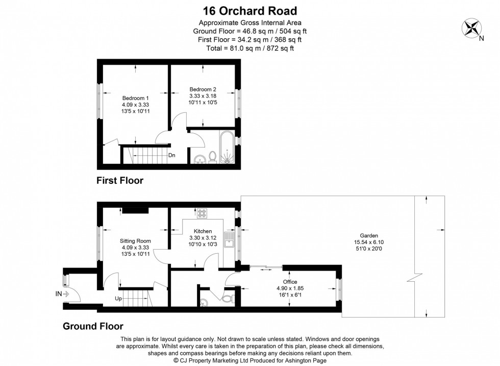 Floorplan for Orchard Road, Beaconsfield, HP9