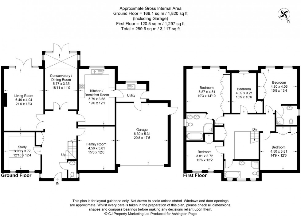 Floorplan for Wood End Close, Farnham Common, SL2