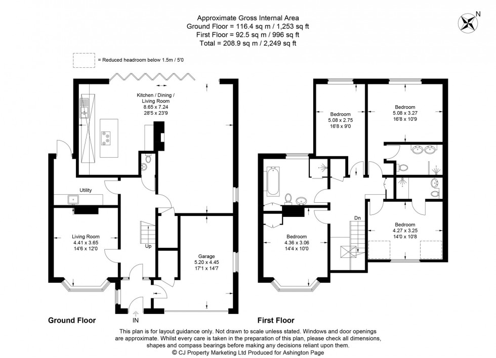 Floorplan for Highlands Road, Seer Green, HP9