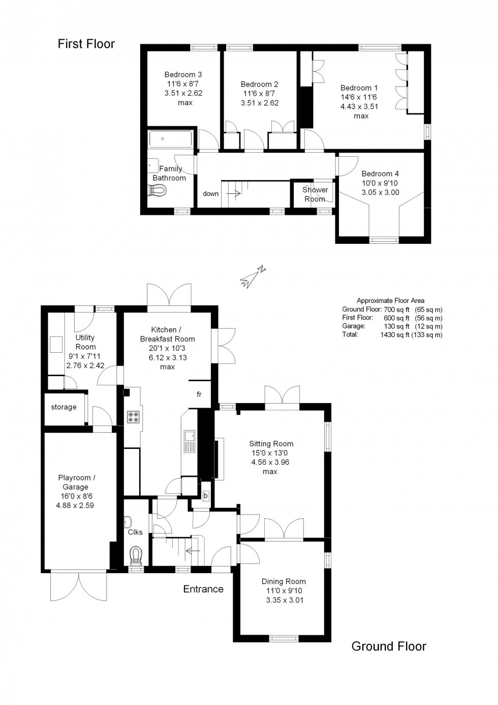 Floorplan for Jordans Lane, Jordans, HP9